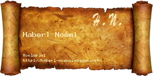 Haberl Noémi névjegykártya